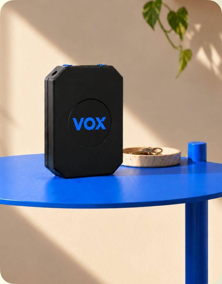VDR transmitter on a blue table
